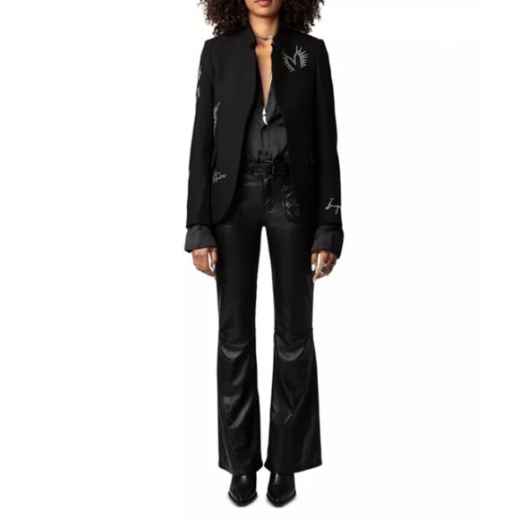 Zadig & Voltaire Very Strass Heart Blazer Size 38 FR, S/M US NEW - Picture 5 of 10